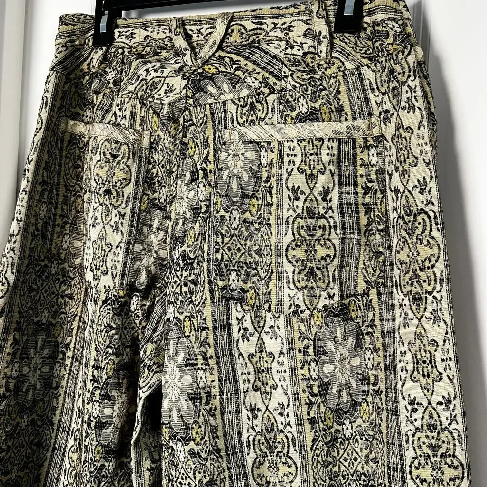 Free People Dahlia Wide-Leg Pants | Lemongrass Combo | Size 8